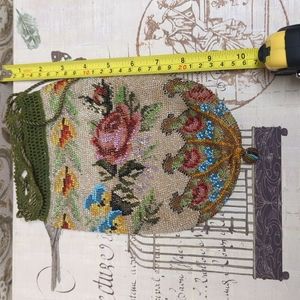 Vintage Victorian beaded evening bag